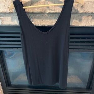 Cabi Classic Black Ribbed V-Neck Tank Top